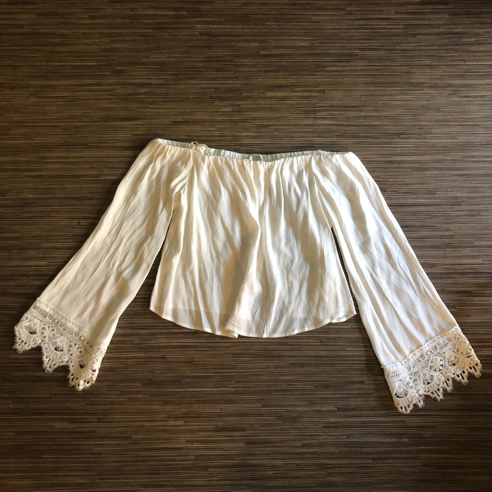Forever 21 off shoulder long sleeve top